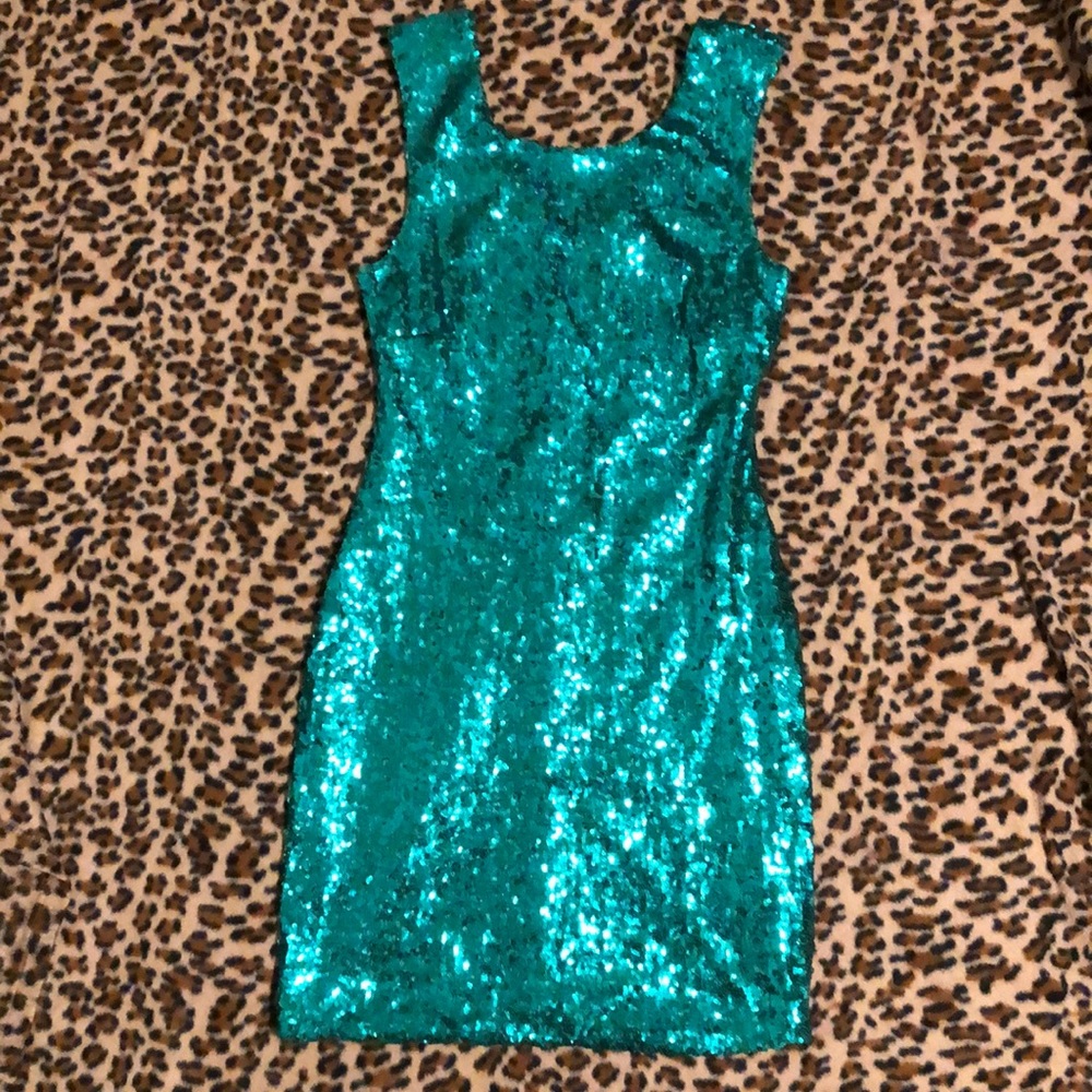 Sequin Green Skirt
